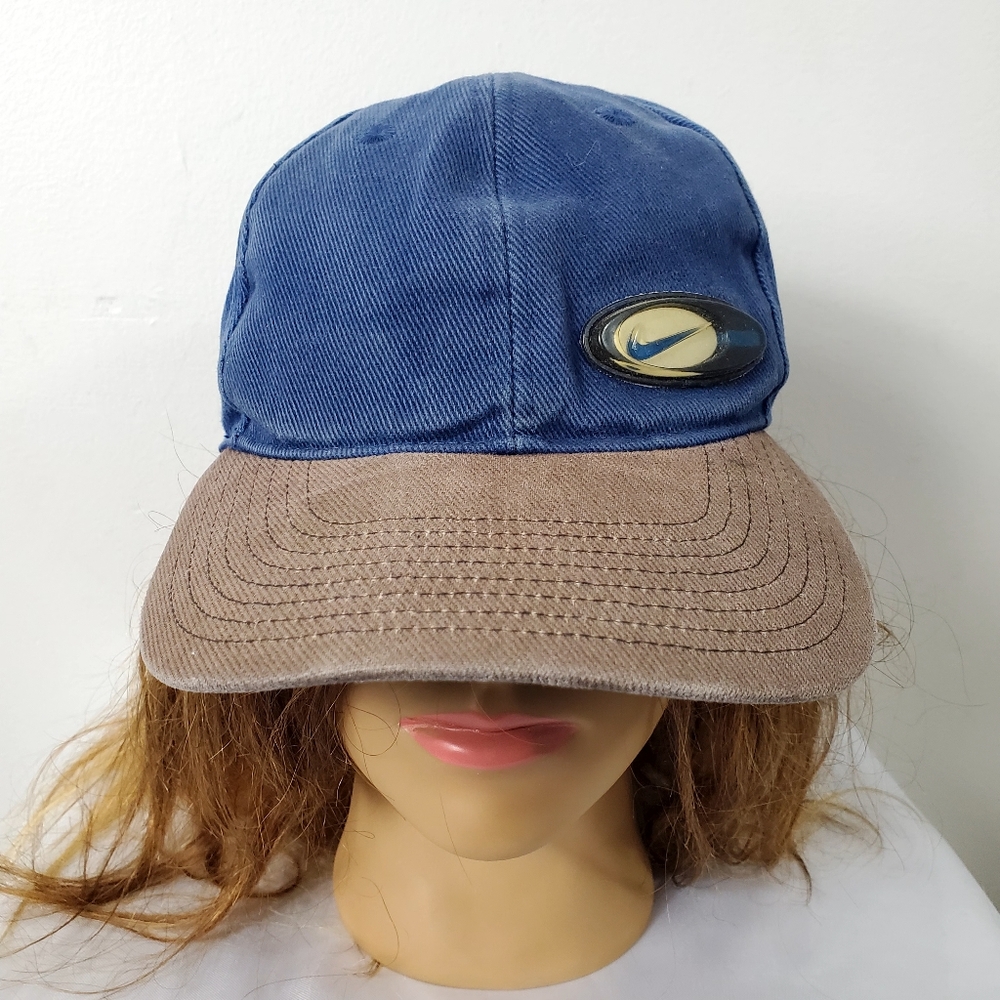 Vintage Nike Hat Men Snap Back Swoosh Distress Retro Gym Hip Hype Core Run Cap